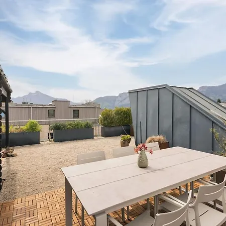 Helles Penthouse Mit Dachterrasse&bergblick *